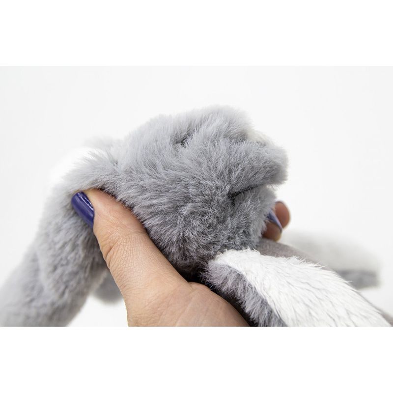 Jucarii, Copii si Bebe - Jucarii si jocuri - Jucarii bebelusi - Jucarii zornaitoare - Jucarie zornaitoare bebelusi BabyJem, Iepuras din plus, 3 luni+ (Culoare: Gri) - Infinity.ro