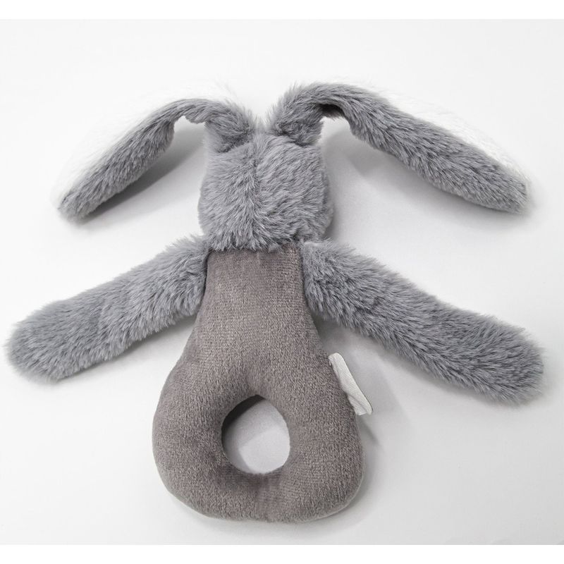 Jucarii, Copii si Bebe - Jucarii si jocuri - Jucarii bebelusi - Jucarii zornaitoare - Jucarie zornaitoare bebelusi BabyJem, Iepuras din plus, 3 luni+ (Culoare: Gri) - Infinity.ro