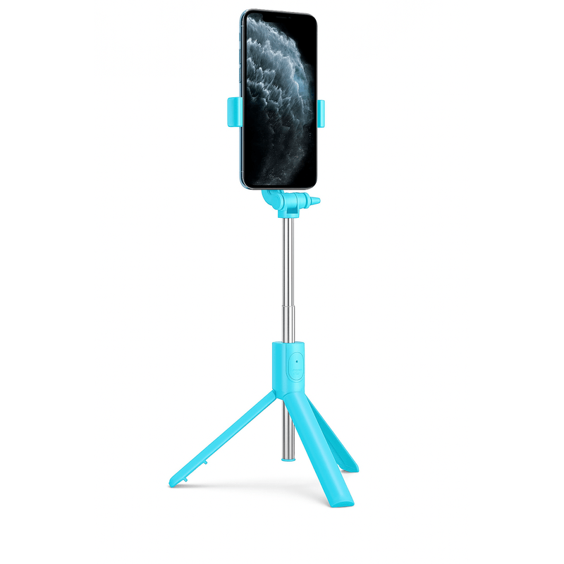 Laptop, Telefoane si Tablete - Telefoane mobile si accesorii - Accesorii Telefoane - Selfie stick-uri - Selfie Stick Pentru Telefon MRG MR1,  Tripod , 360 grade, Albastru - Infinity.ro