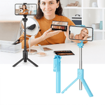 Laptop, Telefoane si Tablete - Telefoane mobile si accesorii - Accesorii Telefoane - Selfie stick-uri - Selfie Stick Pentru Telefon MRG MR1,  Tripod , 360 grade, Albastru - Infinity.ro