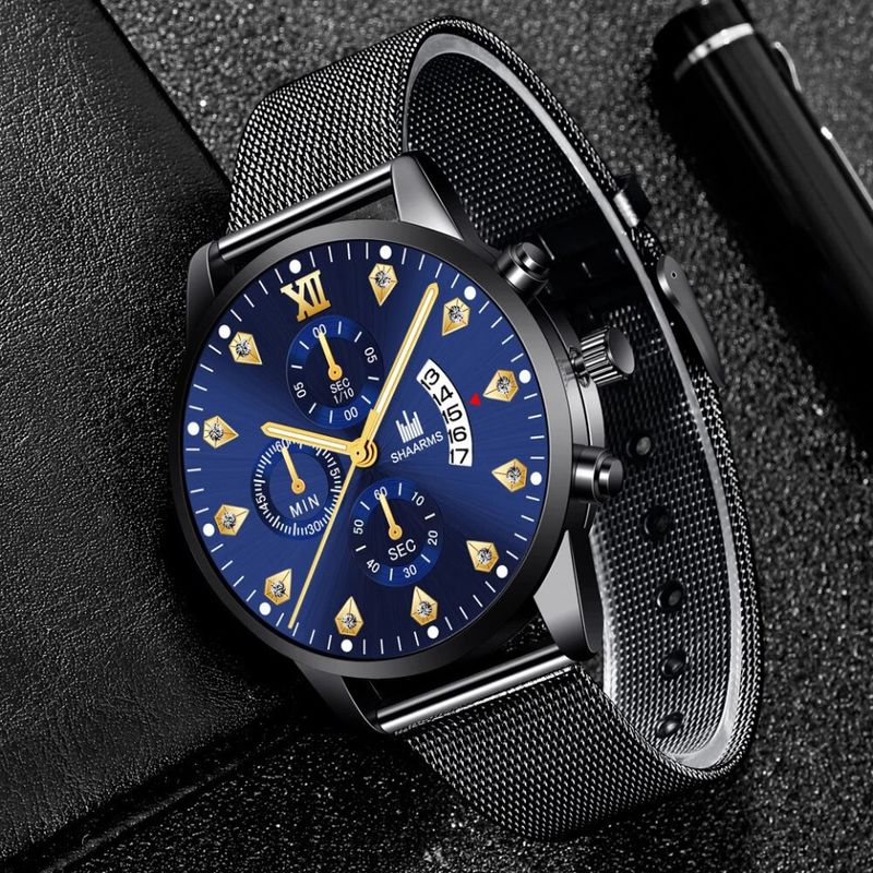 Fashion, accesorii si bijuterii - Barbati - Bijuterii barbati - Ceasuri barbati - Ceas barbatesc Shaarms fashion albastru - Infinity.ro