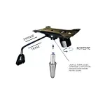 Casa si Gradina - Mobilier - Scaune si fotolii - Scaune - Set placuta balans metalica 22 cm x 15 cm, baza 60 cm , rola universala  Ø11 si cilindru piston, gaz, scaune birou - Infinity.ro