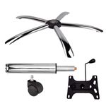 Casa si Gradina - Mobilier - Scaune si fotolii - Scaune - Set placuta balans metalica 20 cm x 15 cm, baza 60 cm, rola universala  Ø11 mm si cilindru piston, gaz, scaune birou - Infinity.ro