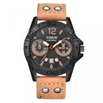 Fashion, accesorii si bijuterii - Barbati - Bijuterii barbati - Ceasuri barbati - Ceas barbatesc Xinew light brown calendar - Infinity.ro