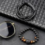 Market - Cadouri - Cadouri personalizate - Set cadou cu ceas barbatesc Migeer TZ061 si doua bratari elegante - Infinity.ro