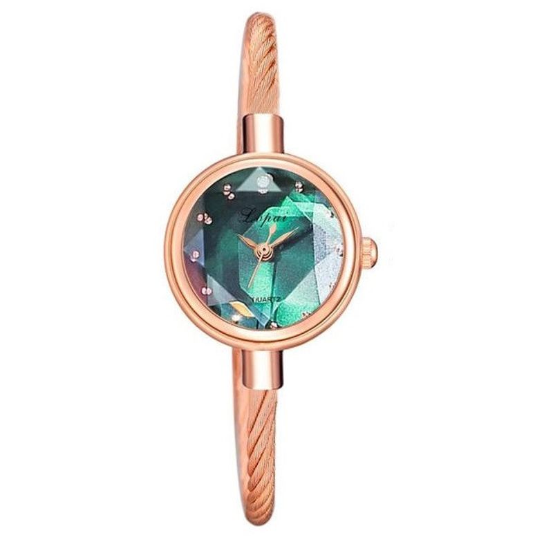 Market - Cadouri - Cadouri personalizate - Set ceas de dama Lvpai dark green cu o bratara - Infinity.ro