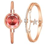 Market - Cadouri - Cadouri personalizate - Set ceas de dama Lvpai red cu o bratara - Infinity.ro