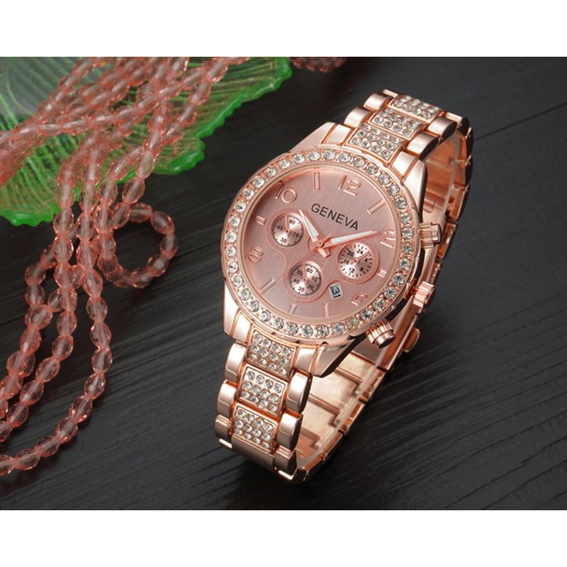 Fashion, accesorii si bijuterii - Femei - Bijuterii femei - Ceasuri femei - Ceas de dama Geneva Polimnia rose gold - Infinity.ro