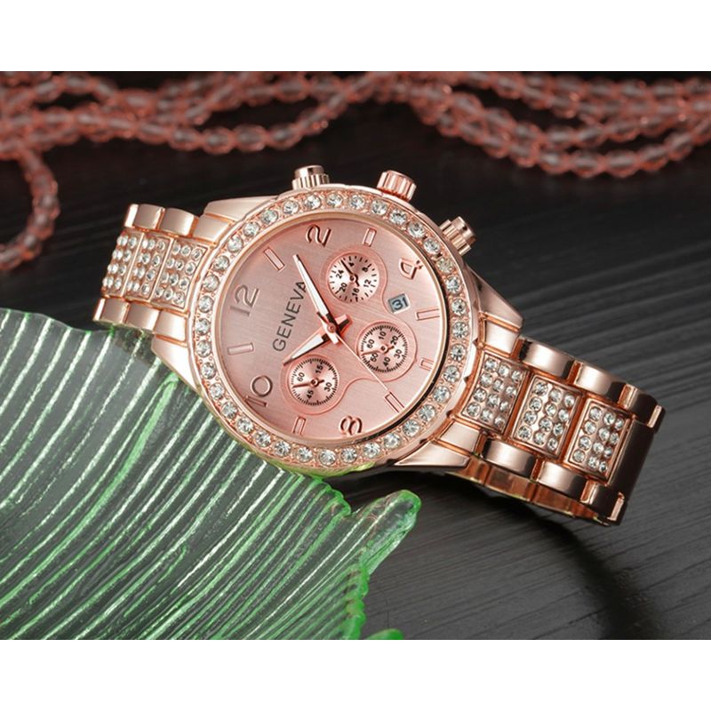 Fashion, accesorii si bijuterii - Femei - Bijuterii femei - Ceasuri femei - Ceas de dama Geneva Polimnia rose gold - Infinity.ro