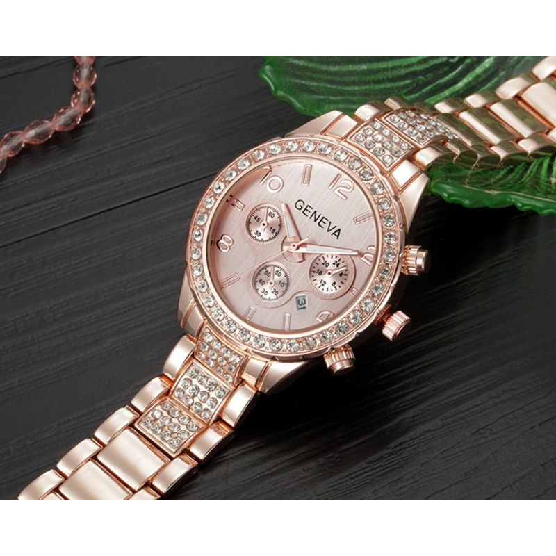 Fashion, accesorii si bijuterii - Femei - Bijuterii femei - Ceasuri femei - Ceas de dama Geneva Polimnia rose gold - Infinity.ro