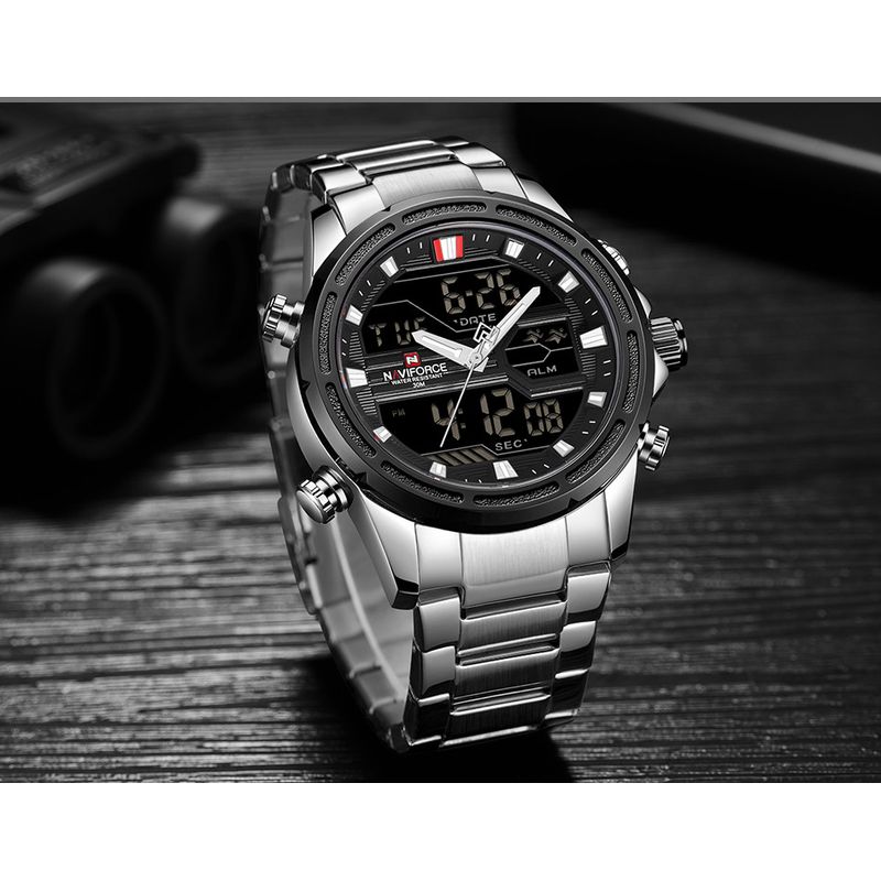 Fashion, accesorii si bijuterii - Barbati - Bijuterii barbati - Ceasuri barbati - Ceas barbatesc Naviforce NF9138S Silver - Infinity.ro