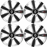 Auto si Moto - Anvelope si jante - Accesorii roti - Capace roti - Set 4 Capace Roti GTX Carbon Gri-Negru R17, Pentru Renault Nou - Infinity.ro