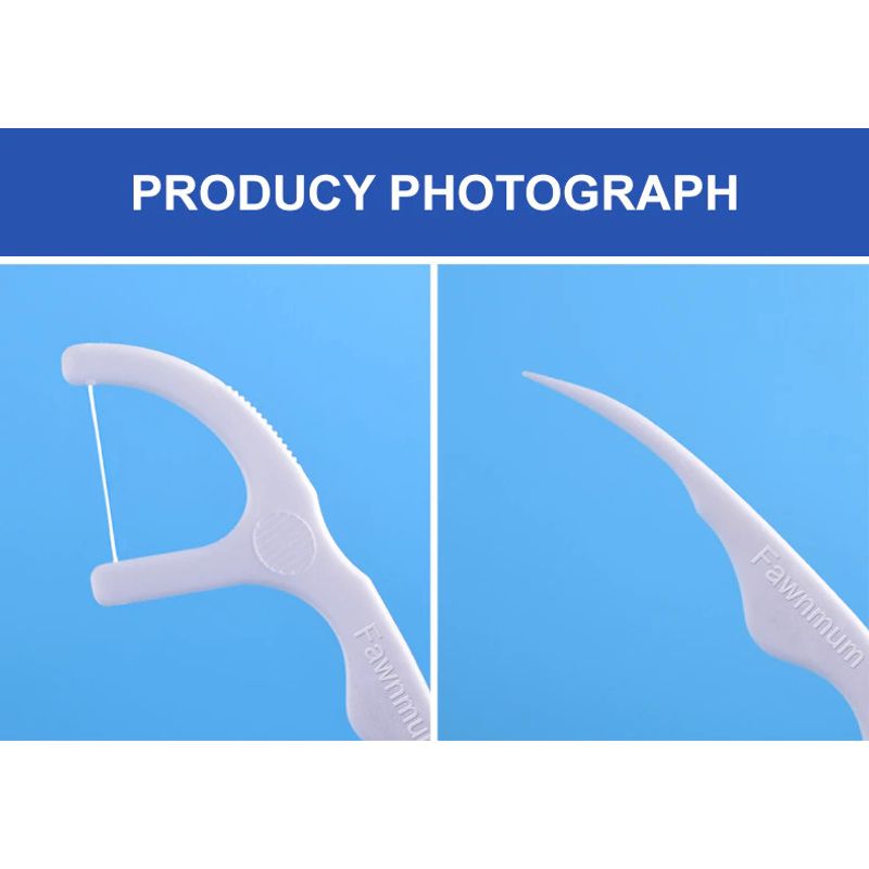 Ingrijire personala si Cosmetice - Igiena dentara - Rezerve si accesorii - Ata dentara Fawnmum cu maner, 50 bucati - Infinity.ro