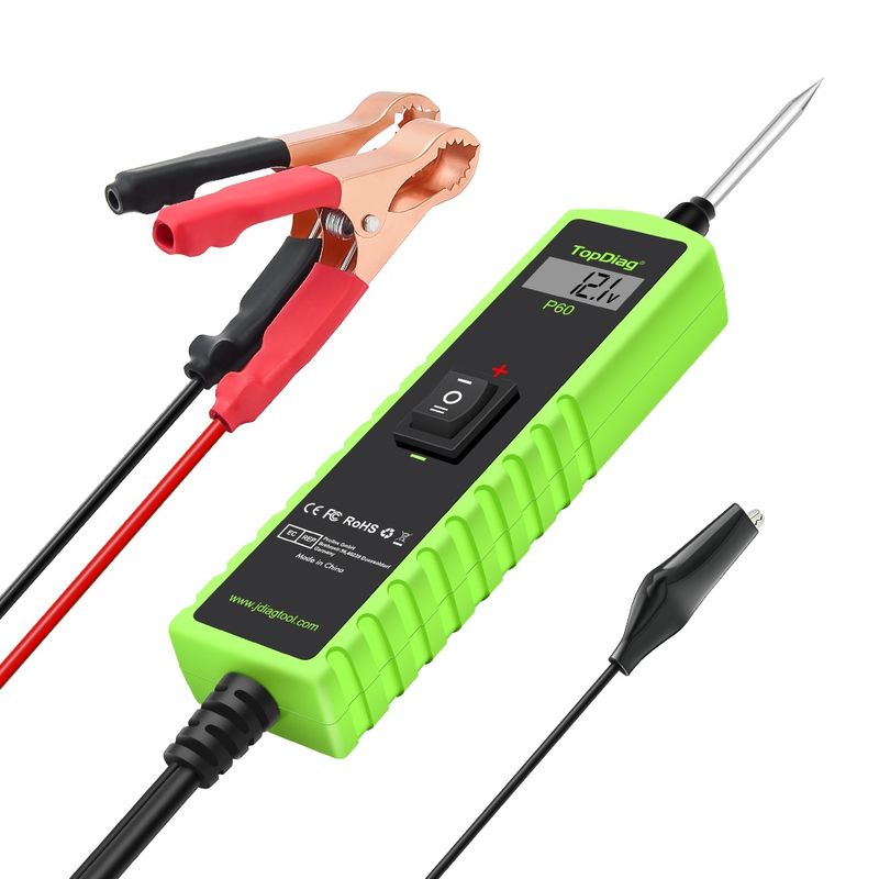 Auto si Moto - Reparatii si depanare - Scule auto - Testere si multimetre - Tester Circuite Electrice Auto TopDiag P60, 6-30V, Diagnostic cu afisaj LCD, Detectie Scurtcircuit - Infinity.ro
