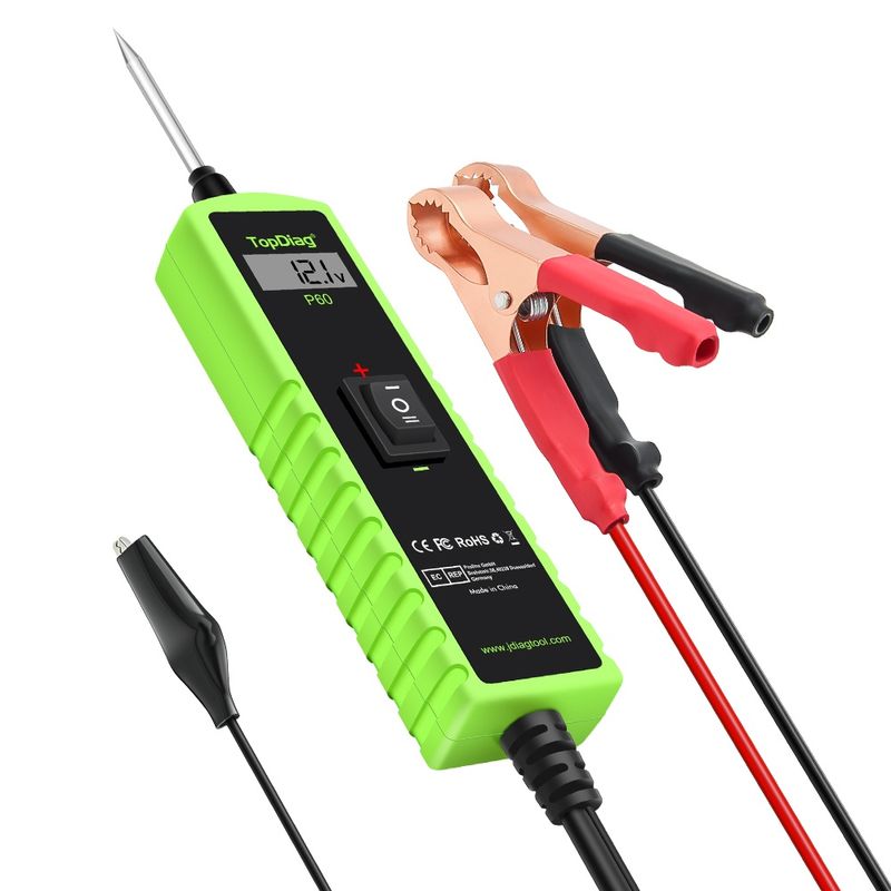 Auto si Moto - Reparatii si depanare - Scule auto - Testere si multimetre - Tester Circuite Electrice Auto TopDiag P60, 6-30V, Diagnostic cu afisaj LCD, Detectie Scurtcircuit - Infinity.ro