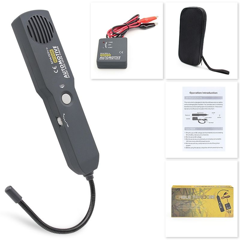 Auto si Moto - Reparatii si depanare - Scule auto - Testere si multimetre - Tester Auto de Cabluri Techstar EM415Pro – Localizator Fire Scurtcircuit/Oprire, Ton, Verificare Continuitate - Infinity.ro