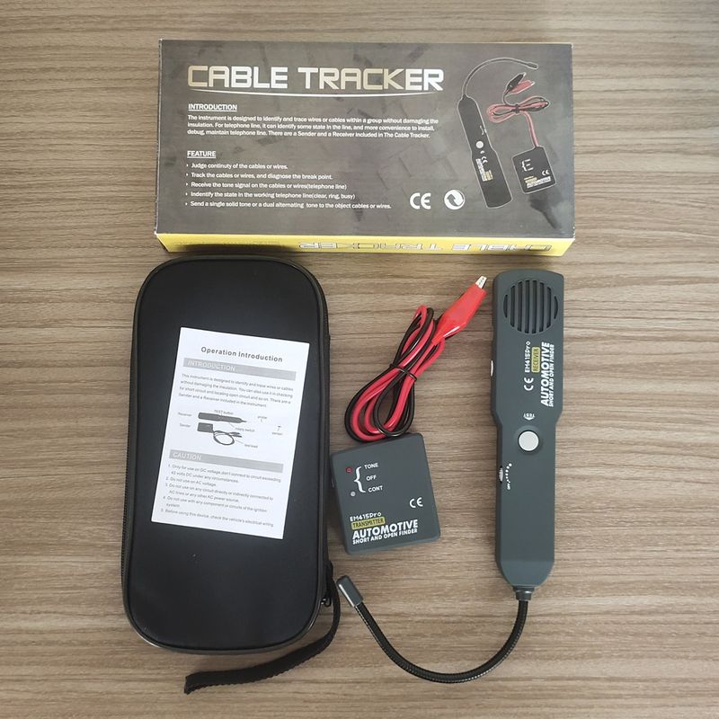 Auto si Moto - Reparatii si depanare - Scule auto - Testere si multimetre - Tester Auto de Cabluri Techstar EM415Pro – Localizator Fire Scurtcircuit/Oprire, Ton, Verificare Continuitate - Infinity.ro