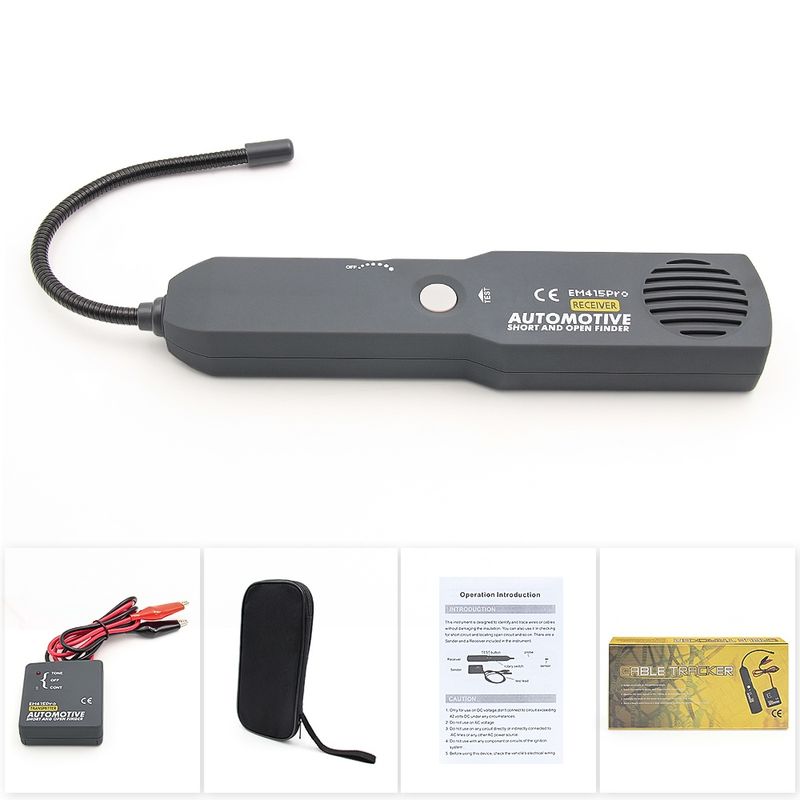 Auto si Moto - Reparatii si depanare - Scule auto - Testere si multimetre - Tester Auto de Cabluri Techstar EM415Pro – Localizator Fire Scurtcircuit/Oprire, Ton, Verificare Continuitate - Infinity.ro