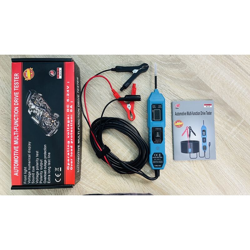 Auto si Moto - Reparatii si depanare - Scule auto - Testere si multimetre - Tester Tensiune Auto Circuite Electrice Techstar® 823, 6-24V cu Afisaj LCD, LED, Clesti si Sonda Otel Inoxidabil - Infinity.ro