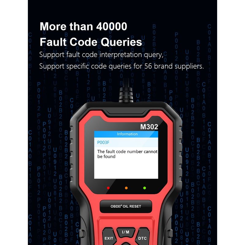 Auto si Moto - Reparatii si depanare - Sisteme de diagnoza - Tester Diagnoza Auto Techstar M302, OBD II, Resetare Oil Service, Live Data, Test senzor O2, Printare cloud cod QR - Infinity.ro