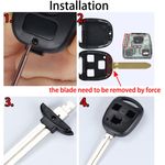 Auto si Moto - Electronice auto - Accesorii electronice auto - Carcasa Cheie Auto Techstar cu 3 Butoane Compatibila Toyota Yaris, Corolla, RAV4, Avensis, Lexus RX, GS, IS - Infinity.ro