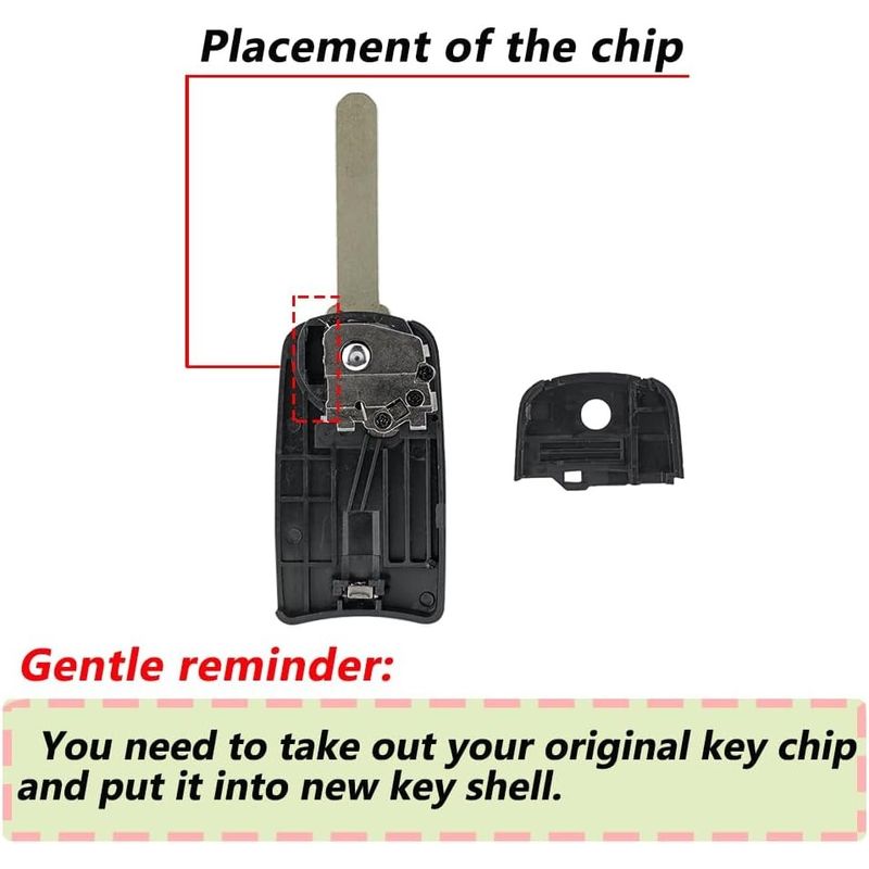 Auto si Moto - Electronice auto - Accesorii electronice auto - Carcasa Cheie Auto Techstar tip Flip, cu 2 Butoane, Compatibila Honda Civic, Accord, CR-V, Jazz, HR-V – cu lama - Infinity.ro