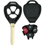 Auto si Moto - Electronice auto - Accesorii electronice auto - Carcasa Cheie Auto 4 Butoane Compatibila Toyota Corolla, RAV4, Yaris, Camry, Avalon – model 3+1 cu buton rosu PANIC - Infinity.ro