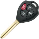 Auto si Moto - Electronice auto - Accesorii electronice auto - Carcasa Cheie Auto 4 Butoane Compatibila Toyota Corolla, RAV4, Yaris, Camry, Avalon – model 3+1 cu buton rosu PANIC - Infinity.ro
