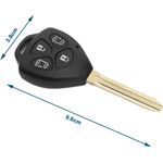 Auto si Moto - Electronice auto - Accesorii electronice auto - Carcasa Cheie Auto Techstar cu 4 butoane compatibila cu Toyota Corolla, Camry, Alphard - Infinity.ro