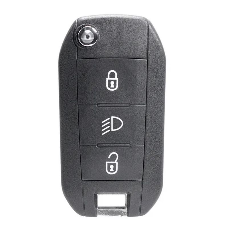 Auto si Moto - Electronice auto - Accesorii electronice auto - Cheie auto completa Techstar pentru Peugeot Citroen, 3 butoane, HU83, 433MHz, cu chip ID46, telecomanda inclusa - Infinity.ro