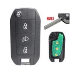 Auto si Moto - Electronice auto - Accesorii electronice auto - Cheie auto completa Techstar pentru Peugeot Citroen, 3 butoane, HU83, 433MHz, cu chip ID46, telecomanda inclusa - Infinity.ro