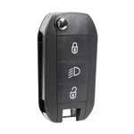 Auto si Moto - Electronice auto - Accesorii electronice auto - Cheie auto completa Techstar pentru Peugeot Citroen, 3 butoane, HU83, 433MHz, cu chip ID46, telecomanda inclusa - Infinity.ro