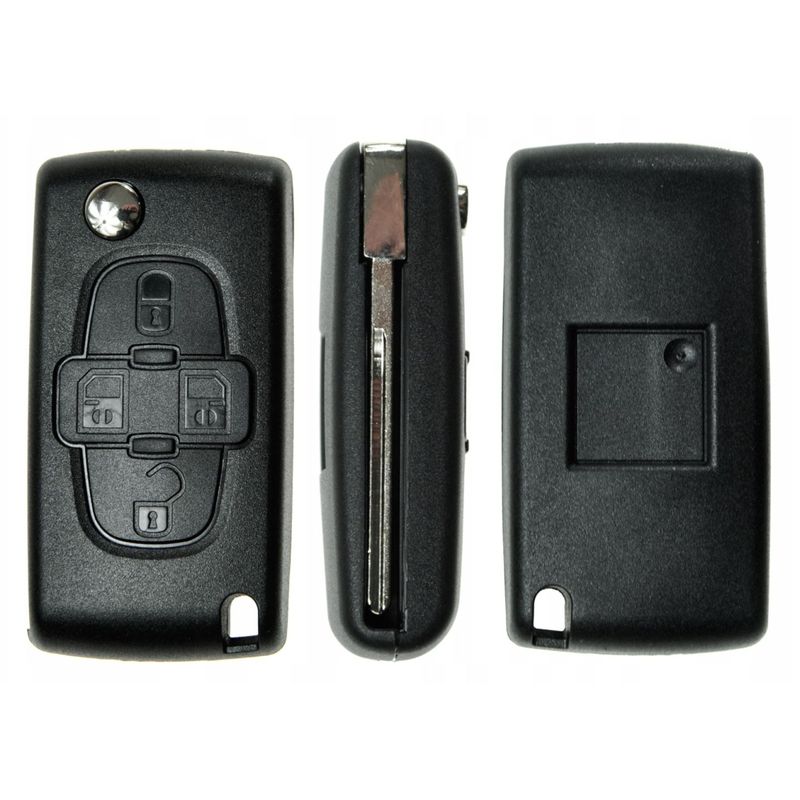 Auto si Moto - Electronice auto - Accesorii electronice auto - Carcasa cheie briceag Techstar cu 4 butoane pentru Peugeot 1007 – model flip compatibil BRE2247 - Infinity.ro