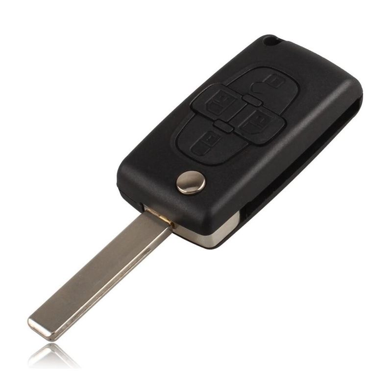 Auto si Moto - Electronice auto - Accesorii electronice auto - Carcasa cheie briceag Techstar cu 4 butoane pentru Peugeot 1007 – model flip compatibil BRE2247 - Infinity.ro