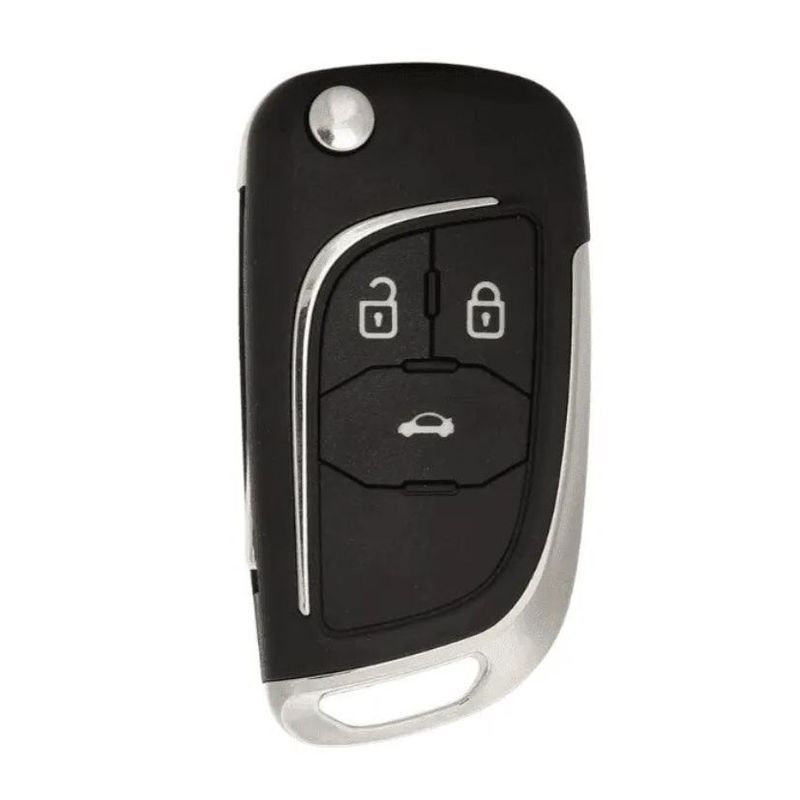 Auto si Moto - Electronice auto - Accesorii electronice auto - Carcasa cheie auto Techstar cromata cu 3 butoane – compatibila Opel & Chevrolet Astra, Corsa, Cruze, Captiva, Aveo - Infinity.ro