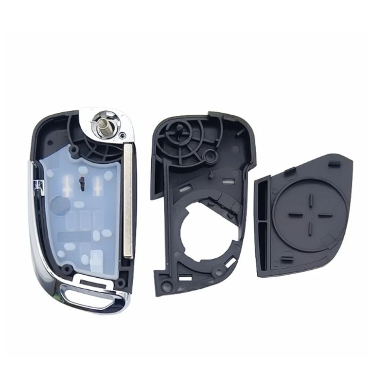 Auto si Moto - Electronice auto - Accesorii electronice auto - Carcasa cheie auto Techstar cromata cu 3 butoane – compatibila Opel & Chevrolet Astra, Corsa, Cruze, Captiva, Aveo - Infinity.ro