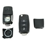 Auto si Moto - Electronice auto - Accesorii electronice auto - Carcasa cheie auto Techstar tip briceag cu 3 butoane pentru Volkswagen – model pliabil, carcasa nedetasabila - Infinity.ro