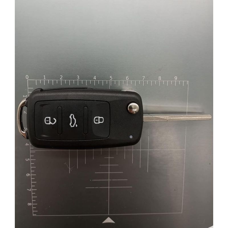 Auto si Moto - Electronice auto - Accesorii electronice auto - Carcasa cheie auto Techstar tip briceag cu 3 butoane pentru Volkswagen – model pliabil, carcasa nedetasabila - Infinity.ro