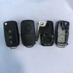 Auto si Moto - Electronice auto - Accesorii electronice auto - Carcasa cheie auto Techstar tip briceag cu 3 butoane pentru Volkswagen – model pliabil, carcasa nedetasabila - Infinity.ro