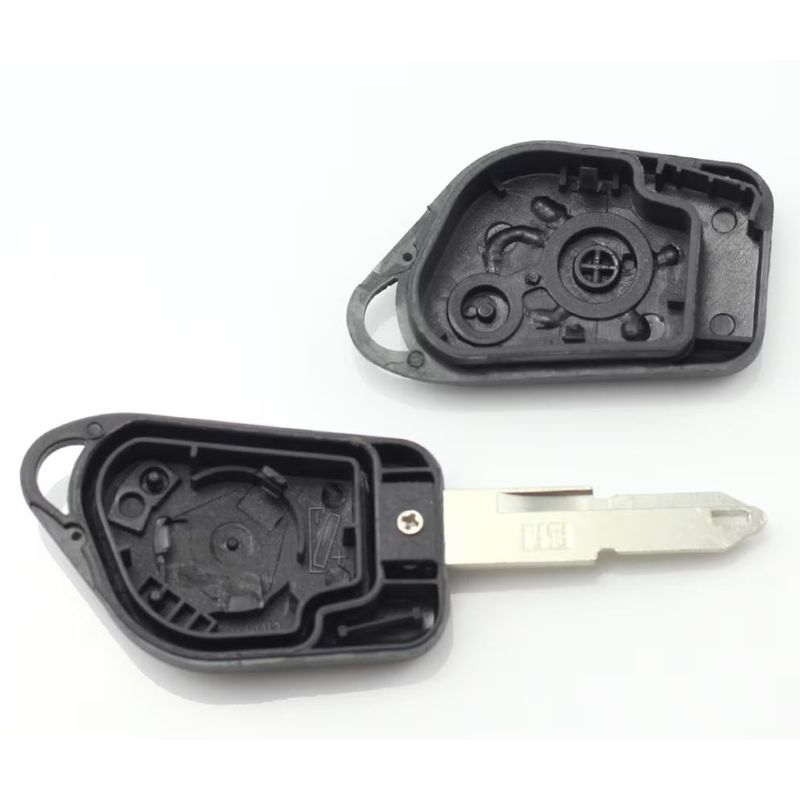 Auto si Moto - Electronice auto - Accesorii electronice auto - Carcasa cheie auto Techstar cu 2 butoane si suport baterie pentru Peugeot – compatibila 206, 207, 307, 407 - Infinity.ro