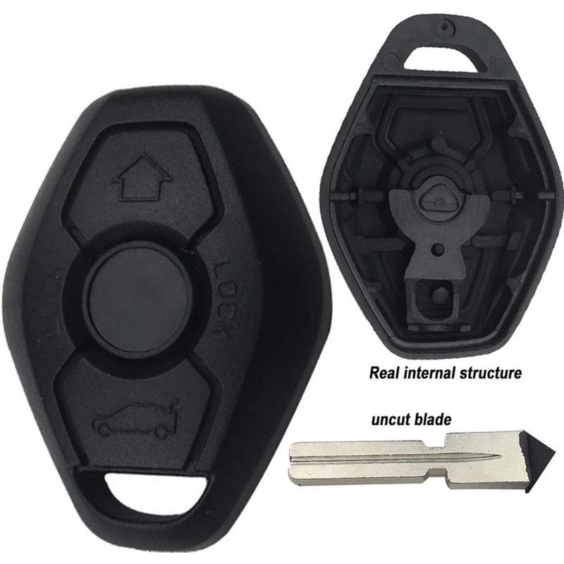 Auto si Moto - Electronice auto - Accesorii electronice auto - Carcasa cheie auto Techstar cu 3 butoane si lama 4 piste pentru BMW – compatibila E46, E39, E60, X3, X5 - Infinity.ro