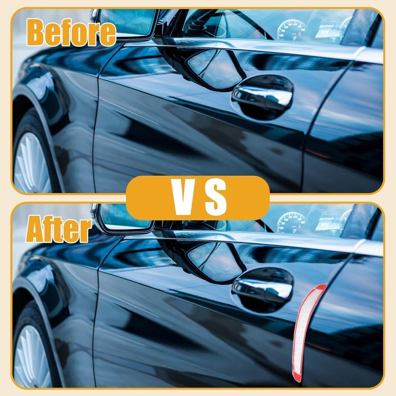 Auto si Moto - Piese auto si accesorii - Caroserie - Ornamente exterior auto - Set 2x Banda Protectie Bara si Portiera Auto Universala, Transparenta, PVC Durabil, Anti-Zgarieturi si Impact - Infinity.ro