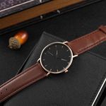 Market - Cadouri - Cadouri personalizate - Set cadou cu ceas barbatesc CH0033 maro si trei bratari elegante - Infinity.ro