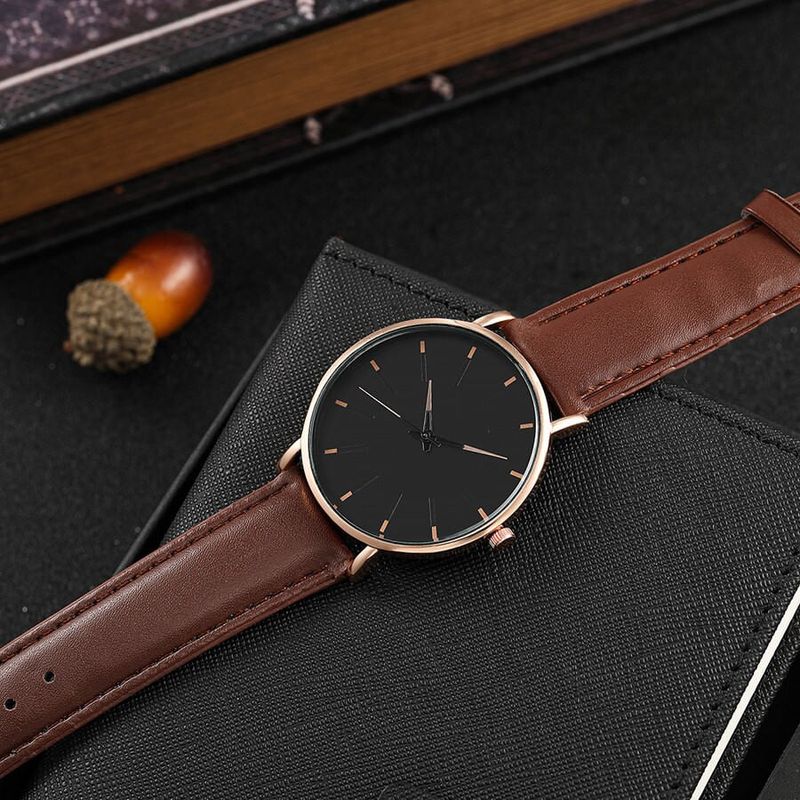 Market - Cadouri - Cadouri personalizate - Set cadou cu ceas barbatesc CH0033 maro si trei bratari elegante - Infinity.ro