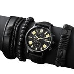 Fashion, accesorii si bijuterii - Barbati - Bijuterii barbati - Ceasuri barbati - Set cadou cu ceas barbatesc Liandu CH0006 si trei bratari elegante - Infinity.ro
