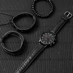 Fashion, accesorii si bijuterii - Barbati - Bijuterii barbati - Ceasuri barbati - Set cadou cu ceas barbatesc Liandu CH0006 si trei bratari elegante - Infinity.ro