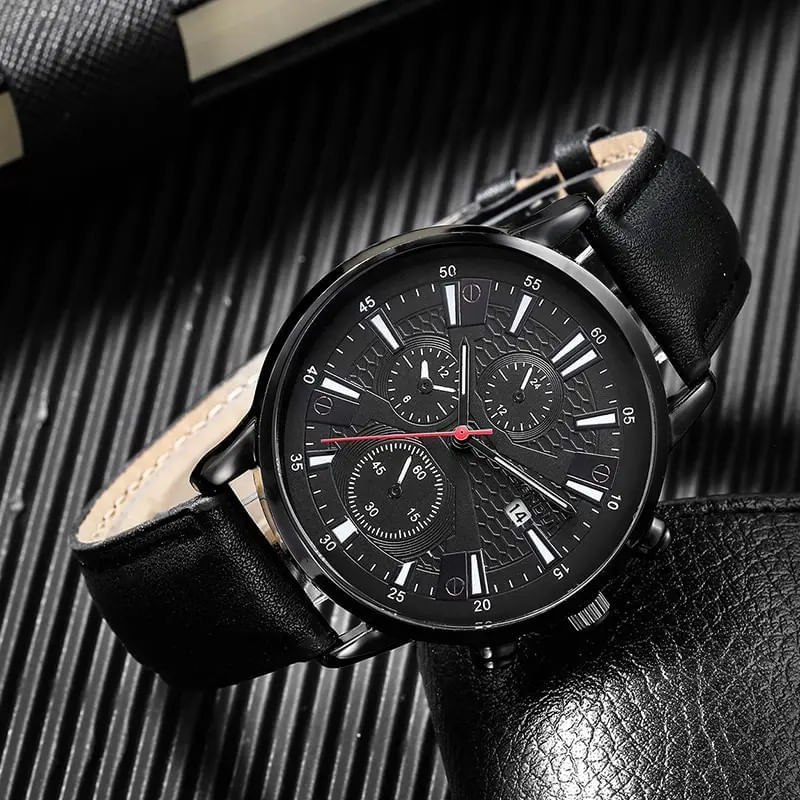 Fashion, accesorii si bijuterii - Barbati - Bijuterii barbati - Ceasuri barbati - Set cadou cu ceas barbatesc Liandu CH0006 si trei bratari elegante - Infinity.ro