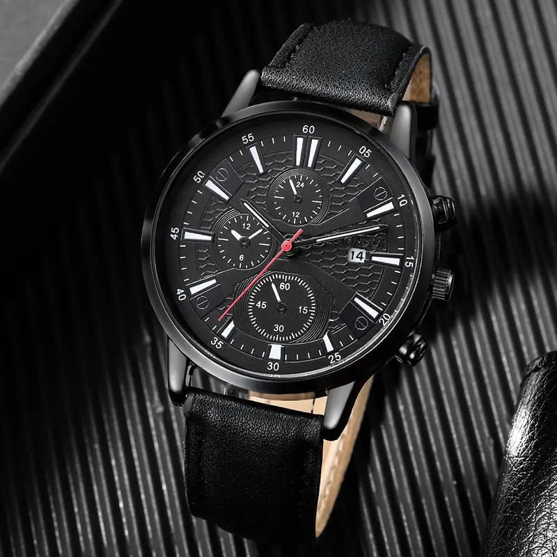 Fashion, accesorii si bijuterii - Barbati - Bijuterii barbati - Ceasuri barbati - Set cadou cu ceas barbatesc Liandu CH0006 si trei bratari elegante - Infinity.ro