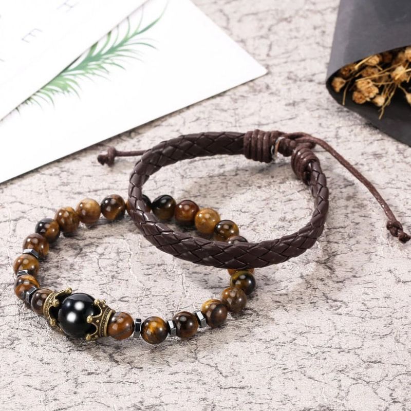 Market - Cadouri - Cadouri personalizate - Set cadou cu ceas barbatesc Geneva si bratari elegante - Infinity.ro