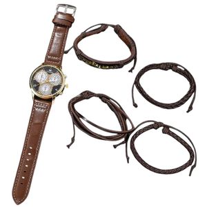 Set cadou cu ceas barbatesc Shaarms 8350 si patru bratari elegante